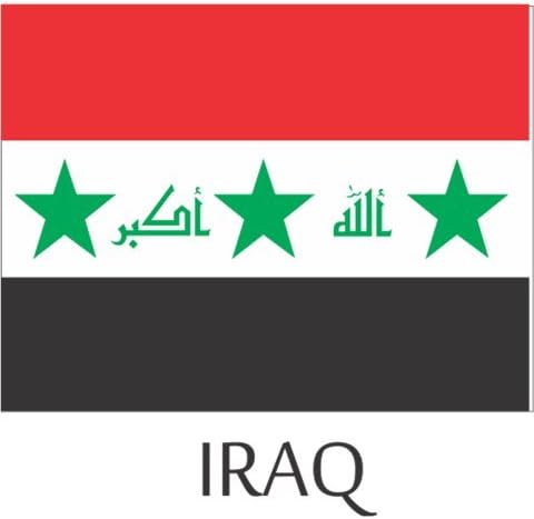 Az Iraki Zászló Nehéz Sapka Sisak Matricák Matrica - 1 Darab