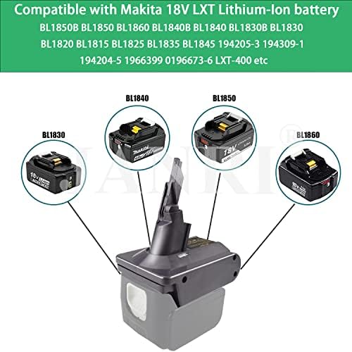 JANRI V7 Adapter Makita 18V Lítium-ionBattery Átalakítani, hogy a Dyson V7 Eszköz használja, a Makita 18V BL1830 BL1850 Akkumulátor Kompatibilis