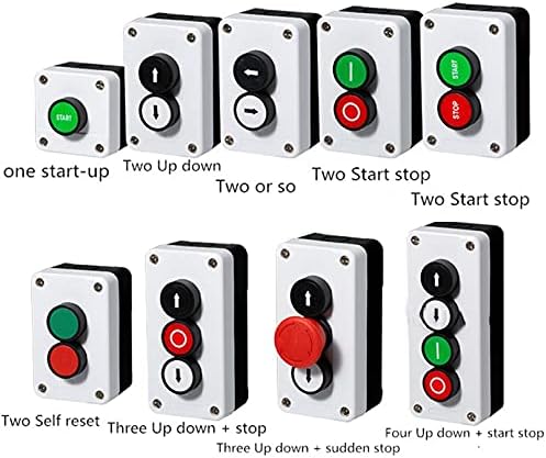 DJDLFA Start Stop egyéni Tömítő Vízálló Kapcsoló Gomb vészleállító Ipari kapaszkodó Control Box a Nyíl Szimbólum (Szín : 2, vagy több)