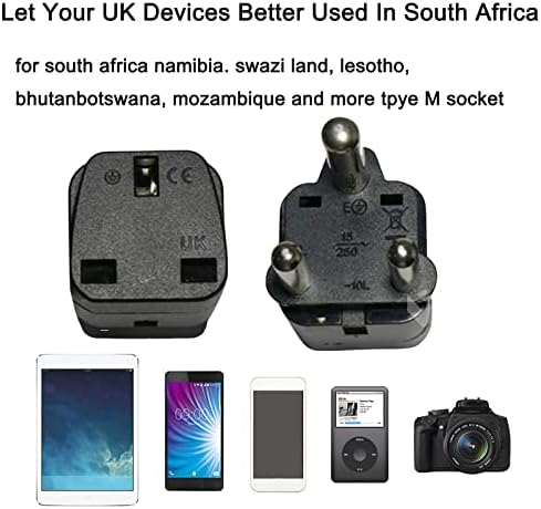Delarsy egyesült KIRÁLYSÁG Dél-Afrikai Csatlakozó Adapter Travel Adapter Átalakító Dugó Típusától M UK Utazási Adapter Dél-Afrika, Namíbia,