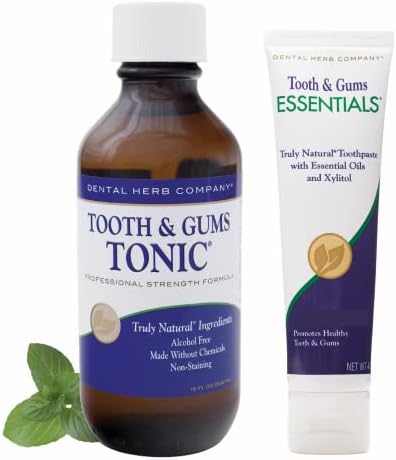 Fogászati Társaság Gyógynövény - Tooth & Íny Tonik (18 oz.) Szájvíz pedig Essentials Paszta (Kit)