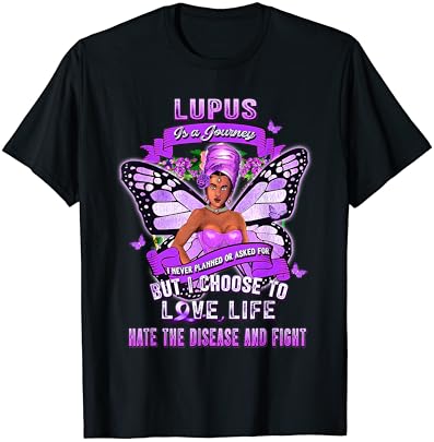 Lupus Tudatosság Afro-Amerikai Harcos Lila Szalag Női Póló