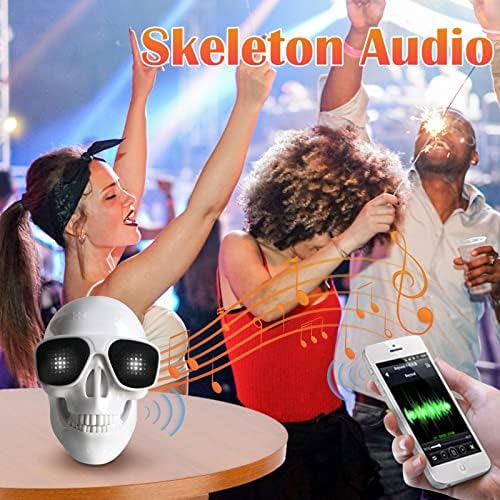 Delarsy Hordozható Csontváz, a Koponya a Bluetooth Vezeték nélküli Hangszóró Halloween Rádió Hangszóró Ajándék IV9