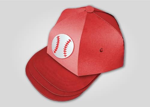 Baseball Sapka Kezelni Doboz DIY Kézműves Kit az Apja a Nap, Kalap, Ajándék Doboz, Piros Karton Db, apák Napi Ajándék Ötlet, 6x7.5x4,