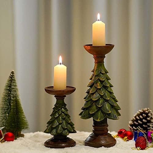 CHDHALTD Karácsonyi Fa gyertyatartó, Ünnepi Hangulatot, Gyertya Rack díszként a Nappali Asztali Dekoráció(L)