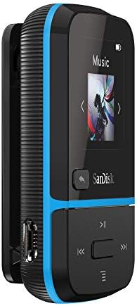 SanDisk 32GB Klip Sport Menni, MP3 Lejátszó, Kék LED - es Képernyőn, illetve FM-Rádió - SDMX30-032G-G46B