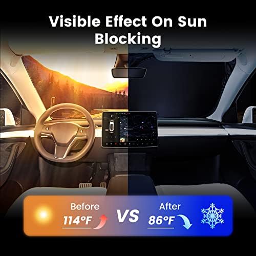 Szélvédő Napernyők, hogy a Tesla 3/Y - Vicces Rajzfilm Szeme Összecsukható Ablakon Nap Árnyékban UV Sugarak ellen Védő Hő Blokkoló