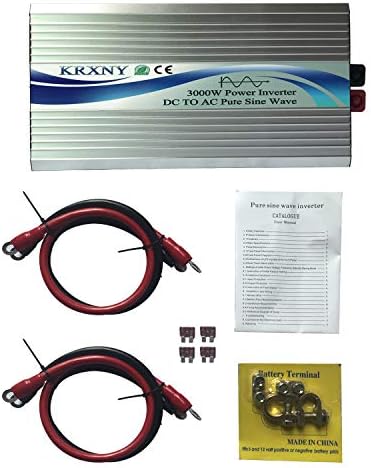 KRXNY 3000W 12V DC 110V 120V AC Tiszta szinuszos Teljesítmény-Inverter 60HZ LCD Kijelző Autó RV Haza Napenergia