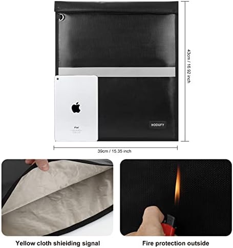 Faraday Táska Laptop (20 x 15 cm), Faraday-Kalitka Fényvisszaverő Csík, Faraday kulcstartó Protector, Tűzálló & Vízálló Táska,