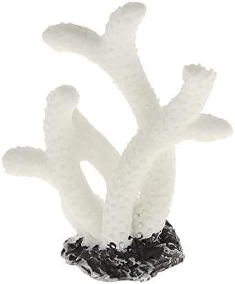 VOCOSTE Korallzátony Dekoráció, Mini Ál Korall Dekoráció, Akvárium Dekoráció, Fehér,1.89x2.28