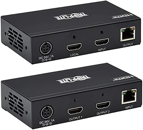 Tripp Lite HDMI Ethernet Felett Cat6 Bővítő Készlet Adó/Vevő - Akár 230 méter vagy 70.1 Méter - 4K-60Hz Videó, HDR, PoC,