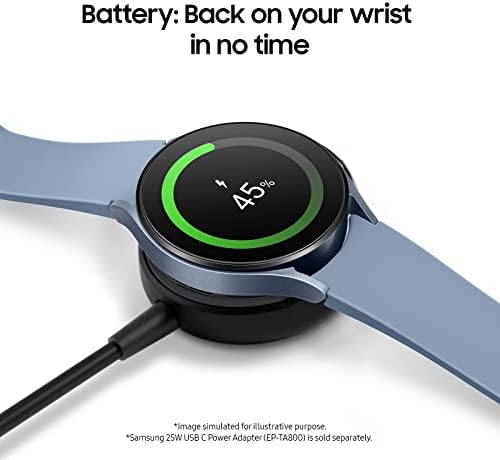 SAMSUNG Galaxy Óra 5 40mm Bluetooth Smartwatch w/Test, Egészség, Fitness Aludni Tracker, Zafír Kristály Üveg, Továbbfejlesztett