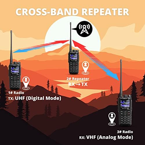 Radioddity GD-88 DMR & Analóg 7W Kézi Rádió, VHF UHF Dual Band Sonka Két Rádió, GPS/APRS, Cross-Band Erősítő SFR, 300K Kapcsolatok