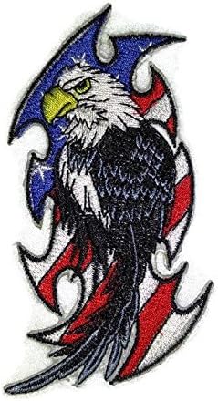 Isten Áldja Amerikát Egyéni, Egyedi Hazafias Foltok[American Eagle ] Hímzett Vasalót/Varrni Patch 5 *3] [Készült az USA-ban]