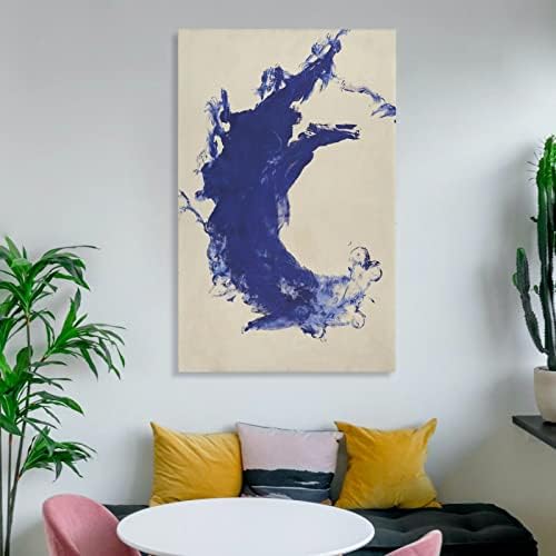 Yves Klein Kék Festmény Művészet Plakát, Fali Dekor, Fali Art Festmények Vászon Fali Dekoráció lakberendezés Nappali Dekor Esztétikai