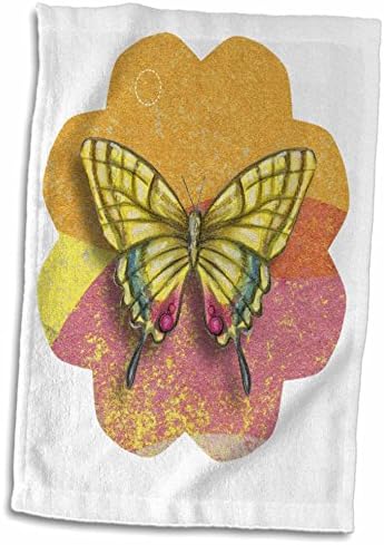 3dRose Akvarell Csillogó Virág, Pillangó, hogy a Közel - Törölköző (twl-280262-3)