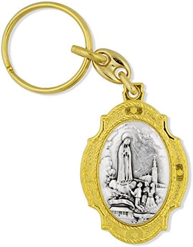 A Hölgy Fatima Katolikus kulcstartó - 100 Anniversary Edition (Ezüst-Kék)