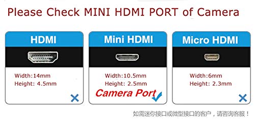 Sqrmekoko Fényképezőgép HDMI-Kábellel, a Kamera a TV-Monitor HDMI Kábel Canon EOS Rebel PowerShot IXUS Kamerák Kamerák Mini HDMI Kimenet (3.3