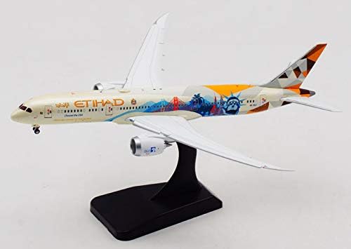 JC Szárnyak Etihad Airways Boeing B787-9 A6-BLC Válassza ki Az USA-ban lenyugszik 1/400 fröccsöntött Repülő Modell