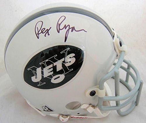 Rex Ryan Aláírt New York Jets CHROME Mini Sisak SZÖVETSÉG - Dedikált NFL Mini Sisak