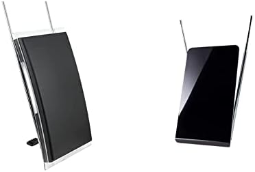 GE Erősített HD Beltéri Digitális TV-Antenna, Hosszú távú Smart TV Antenna, 6ft Koax HDTV/AC Adapter, 34134 & GE Lapos HD