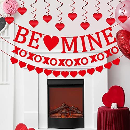 Valentin-az Enyém a fény Banner Piros Szív Koszorú XOXO Banner Színes String Fények, a Valentin-Nap Dekoráció Esküvő, Eljegyzés,