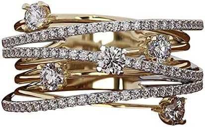 2023 Női Gyémánt Áttört Szétválasztás Gyűrű Cirkon Eljegyzési Gyűrűt Kaktusz Gyűrű (Ezüst, 7)