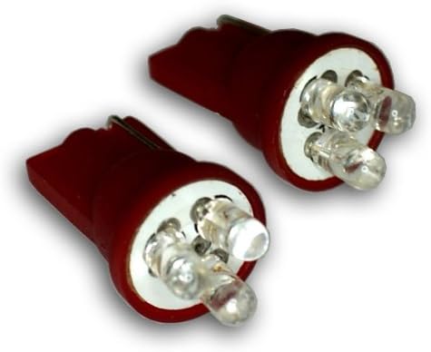 Tuningpros LEDCK-T10-R3 Óra LED Izzók T10 Ék, 3 Piros LED 2-pc-be