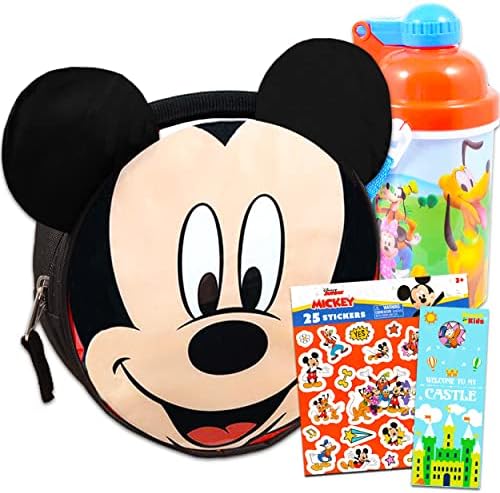 Disney Mickey Egér Üveg Vizet, Uzsonnás Doboz, Csomag ~ Mickey Egér Tanszerek | Mickey Ebéd Bag Víz Üveg Matricák (Mickey Tanszerek)