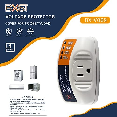 BXST túlfeszültségvédő 15A 1800W 140J Egyetlen Outlet túlfeszültségvédő Csatlakoztassa az Otthoni túlfeszültségvédő a Hűtő/Légkondicionáló/TV/PC