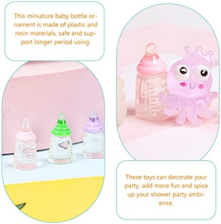 30db Miniatűr cumisüveg Baby Shower Szívességet Mini Műanyag cumisüveg Candy Üveg Fiú Lány Újszülött Keresztség Szülinapi Parti Dekoráció