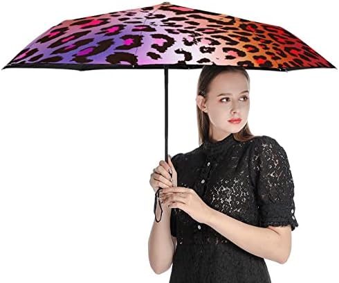 Állat Print Utazási Esernyő Szélálló 3 Redők Auto Nyitva Közel Összecsukható Esernyő a Férfiak Nők