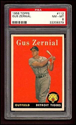 1958 Topps 112 Gus Zernial Detroit Tigers (Baseball Kártya) PSA a PSA 8.00 Tigrisek