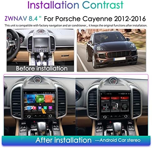 ZWNAV Android 11 Autó Sztereó Porsche Cayenne 2012-,128 GB ROM, HD Érintőképernyős,Autós GPS Navigációs fejegység,Carplay