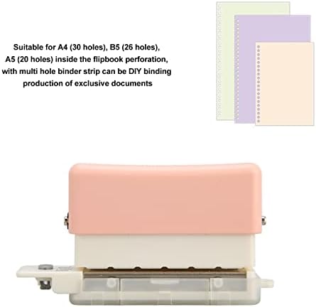 Papír Ütés Bunyósnak Aranyos Stílus, 6 Lyuk Papír Bunyósnak Kézi Művelet Kényelmes, Praktikus Lyukasztás Mélysége 7mm (Rózsaszín)