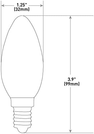 Cree Világítás B11 Átlátszó Üveg Végtelen szálból készült Gyertyatartót 40W Egyenértékű LED Izzó, 350 lumenes, Szabályozható, Puha,