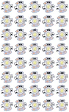 ZRQYHN 40pcs LED Chip Izzó Lámpa Gyöngyök Alumínium Alap Fehér Fény/Meleg Fény Alacsony Fogyasztás Elemlámpák Fényszórók 1w 24v 16mm/0.6