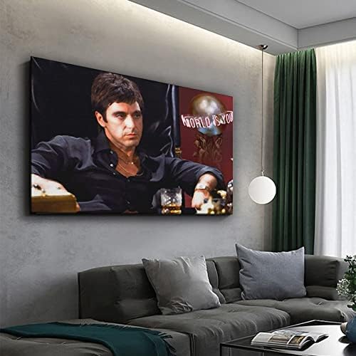 LIIJPGG Al Pacino a Sebhelyes Poszter Díszítő Festés Vászon Wall Art Nappali Plakátok Hálószoba Festés 16x24inch(40x60cm)