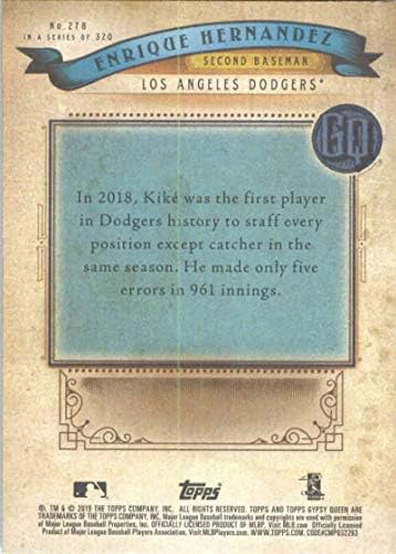 2019 Topps Cigány Királynő 278 Enrique Hernandez Los Angeles Dodgers MLB Baseball Trading Card