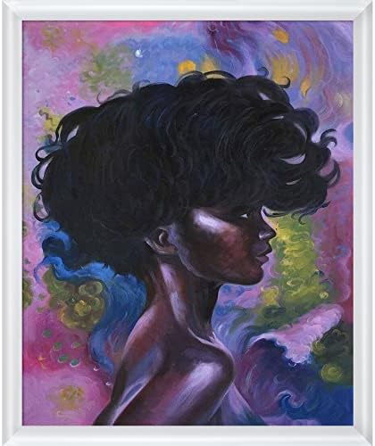 La Egyveleg, Afrikai Lány Szaporodás a Moderne Blanc Keret, 22.75 x 26.75