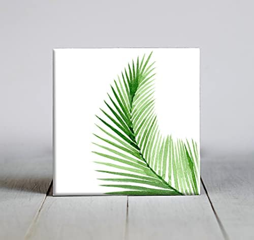 Palm Leaf Én Művészeti Akvarell Díszítő Mozaik (6 X 6 Keretes)