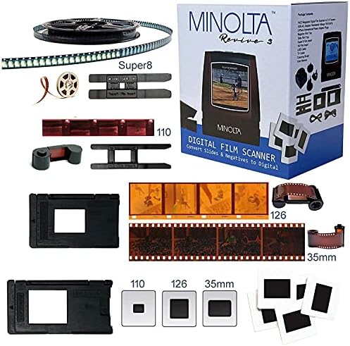 MINOLTA Film & Dia Szkenner, Átalakítani Szín & B&W 35 mm, 126, 110 Negatív & Diák, a Super 8 Film, hogy 22MP JPEG Digitális