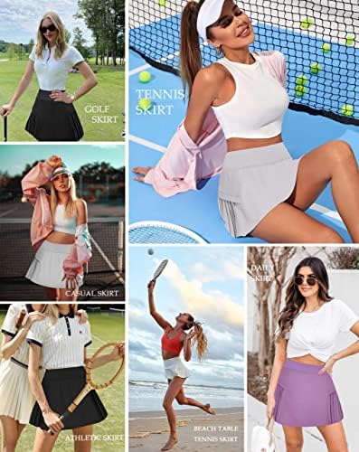 AGAPENG Rakott Tenisz Szoknya a Nők Zsebbel, Nadrág Magas Derekú Sportos Golf Skorts Szoknyák Futó Edzés, Alkalmi