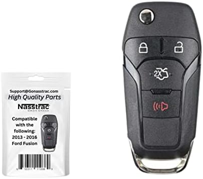 Nasstrac Új kulcstartó Illik 2013- Ford Fusion / 4-Gombot Flip-Kulcs / 128 Bit/FCC ID: N5F-A08TAA