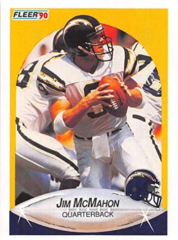1990 Fleer Foci 310 Jim McMahon San Diego Chargers Hivatalos NFL Kereskedelmi Kártyát Fleer