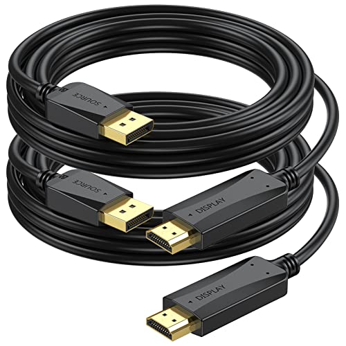 A 4K DisplayPort-HDMI Kábel 15 ft, 2-Komponensű 4K DP (Display Port) - HDMI Adapter Kábel férfi Férfi Támogatja a Video