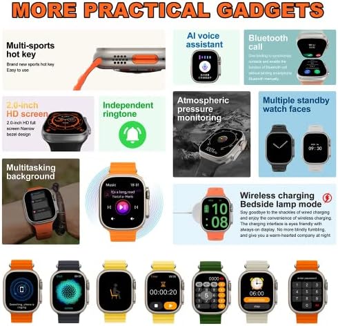 Hyglewy Intelligens Karóra Férfiaknak, Nőknek, Gyerekeknek, Android, iPhone Kompatibilis, 2.09 Smartwatch Fitness Tracker