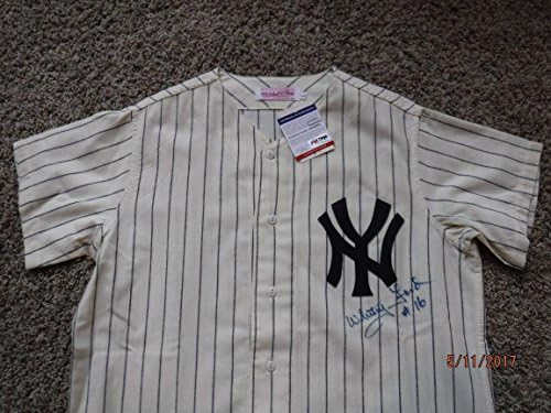 WHITEY FORD 1950-es években a Yankees (Mitchell & Ness) Flanel Baseball Jersey -PSA Hitelesített AA42951