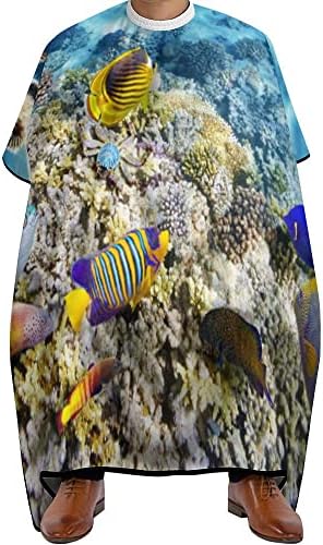 Haj Vágás Köpeny, Férfi, Nő,Csodálatos Víz alatti Korallok Trópusi Nagy Frizura Cape Állítható Bezárása Vízálló Szalon Cape Felnőtt