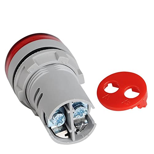 Szliyands 3pcs Digitális Kijelző HÁLÓZATI Feszültség Jelző, 22mm, Kerek Feje LED Feszültség Teszter AC50~500V Voltmérő Monitor (Piros)